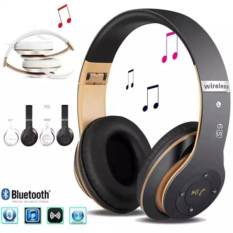 Wireless Headphones Bluetooth Noise Cancelling Stereo Earphones over Ear Headset