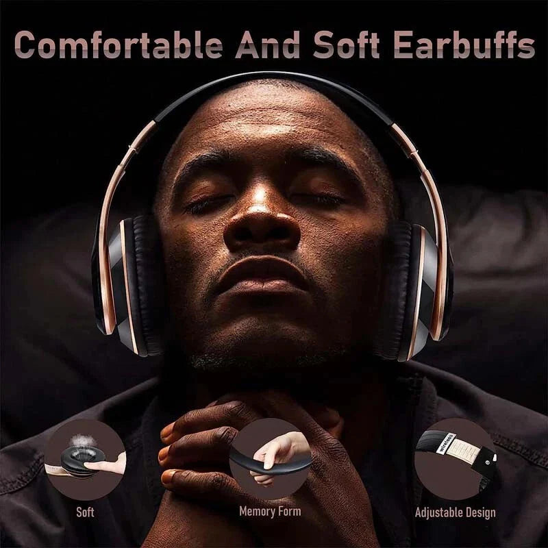 Wireless Headphones Bluetooth Noise Cancelling Stereo Earphones over Ear Headset