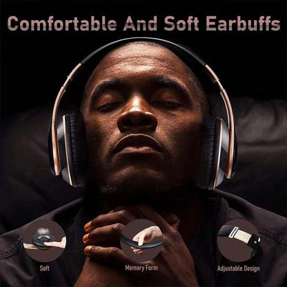 Wireless Headphones Bluetooth Noise Cancelling Stereo Earphones over Ear Headset