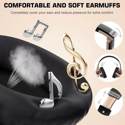 Wireless Headphones Bluetooth Noise Cancelling Stereo Earphones over Ear Headset